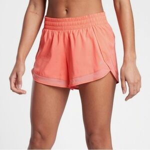 Athleta Mesh Racer Run 4” Shorts in Orange, excellent condition- size XS